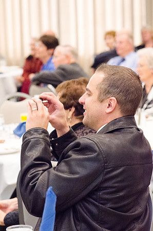 Ricks College Alumni gather together during the Emeritus Breakfast to honor John and Trudy Bidwell.