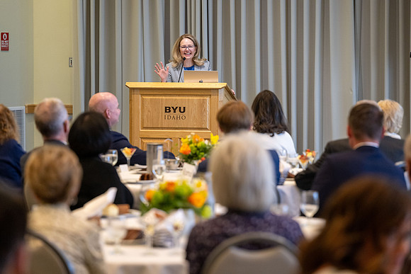 President Meredith, Philanthropies gathering for Signature Scholarships.