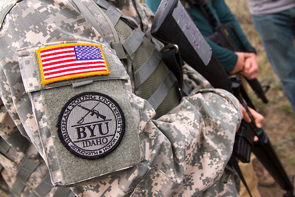 ROTC Cadets go out to the field at Beaver Dick Park to conduct a recon mission.