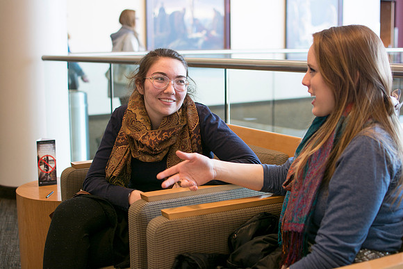 Students on Campus during the first week of Winter Semester