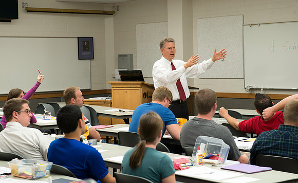 Business Management students learn some creative developement and thinking skills to prepare them for their IBC groups. The class is taught in a group effort by Craig Bell, Drew Eagar and Kent Lundin.