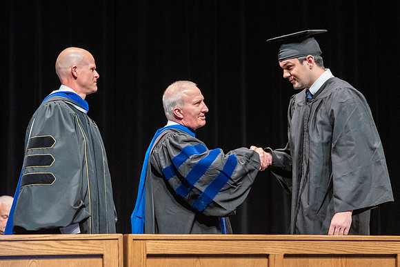 Graduates during convocation of the College of Physical Sciences and Engineering.