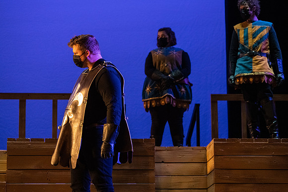 BYU-Idaho theatre department dress rehearsal of Shakespeare's Henry V.