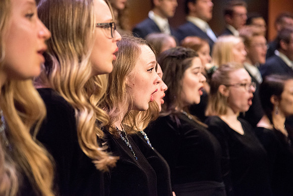 Men and women combined choir