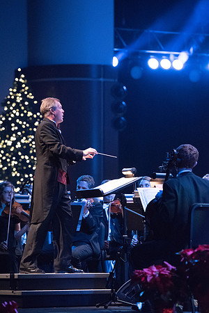 David Archuleta and Nathan Pacheco were the featured guests at BYU-Idaho's annual Christmas concert in the BYU-Idaho Center. They performed with the Symphony Orchestra, combined choirs, and other stud