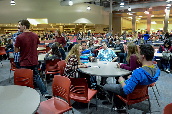 Students new and old come to play and make new friends.