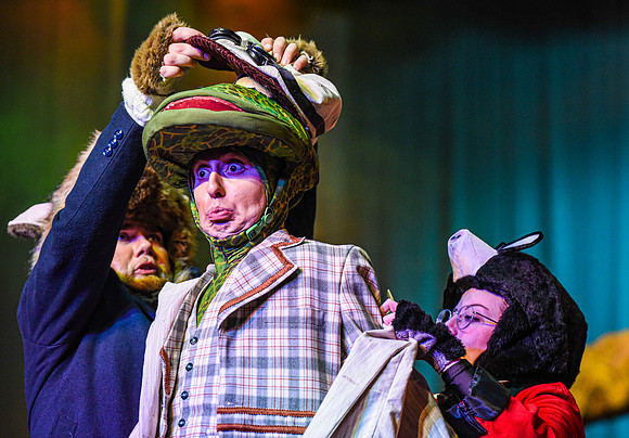 The theatre department's dress rehearsal of the Wind in the Willows in the Snow Drama Theatre.