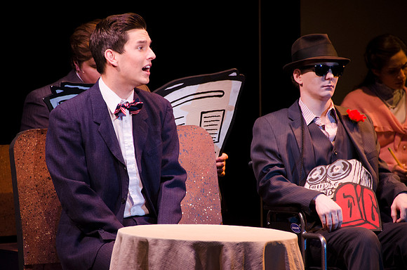 This murder mystery farce propels a mild-mannered English shoe clerk into a lunatic mix of murdered Atlantic City croupier, his near-sighted jilted mistress, her hen-pecked brother and several hundred