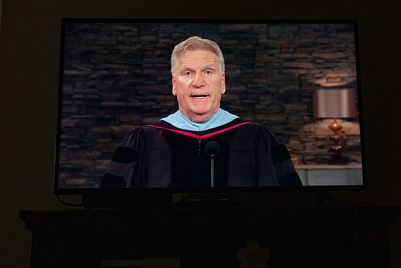 Broadcast of Winter 2020 Commencement. Due to COVID-19 graduates had a unique graduation and had to watch the commencement speech from home. Elder Craig C. Christensen speaks to the graduates.