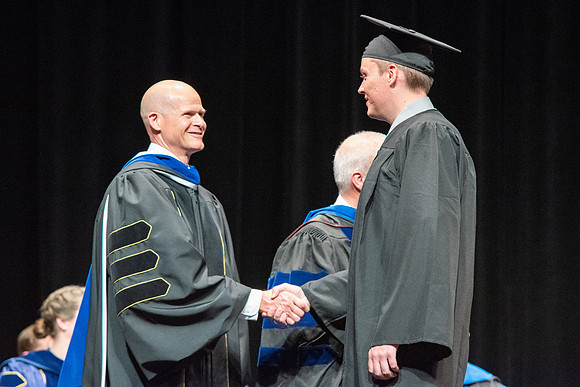 Graduates during convocation of the College of Physical Sciences and Engineering.