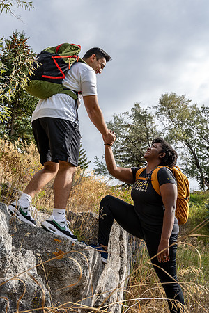 Wellness Center banner photoshoot: Lifting others to a higher level.