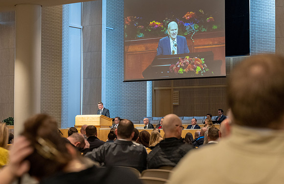 Employees gather in the Taylor Building to be spiritually fed and uplifted during the All Employee Conference.