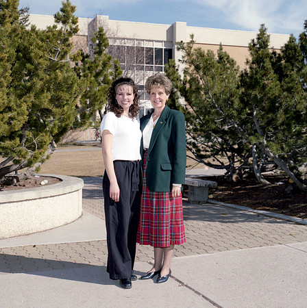 Katherine & Majorie Bennion posing for Women's Week special section cover photo.