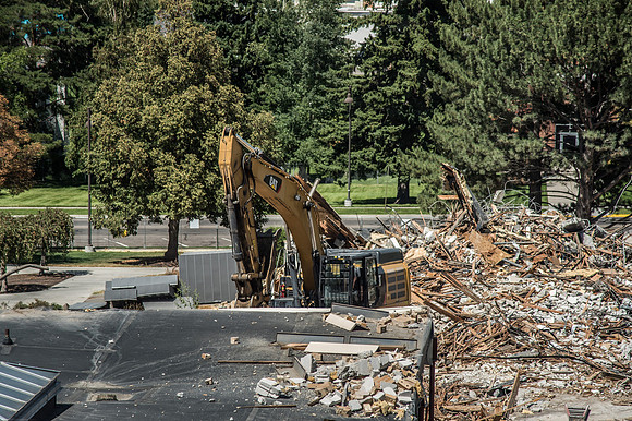 BYU-Idaho Kirkham building demolition. Summer Term