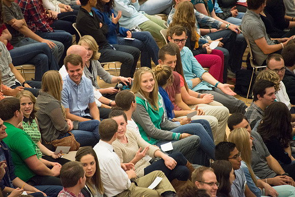 President and Sister Gilbert host a date night with BYU-Idaho Students. Oct 2015