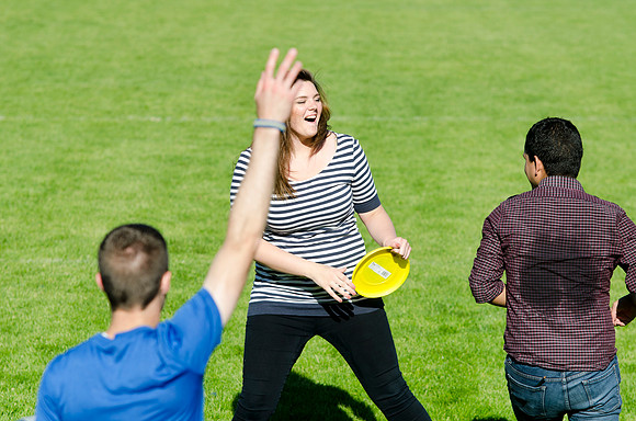 Frisbee is a favorite among these students of BYU-Idaho.