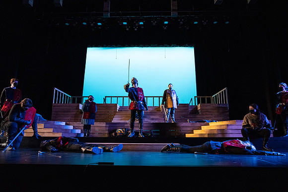 BYU-Idaho theatre department dress rehearsal of Shakespeare's Henry V.