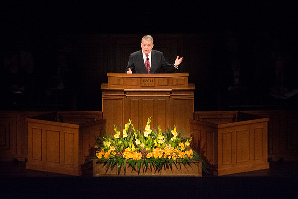 Elder Brent H. Nielson of the FIrst QUorum of the Seventy speaks to BYU-Idaho students at Devotional.