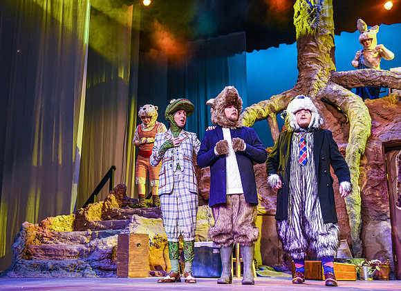 The theatre department's dress rehearsal of the Wind in the Willows in the Snow Drama Theatre.