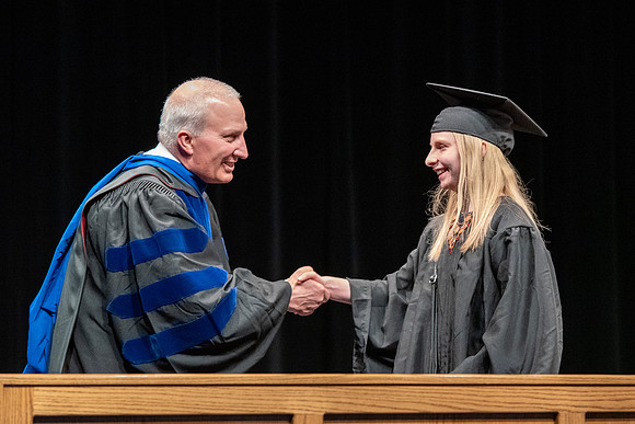 Graduates during convocation of the College of Physical Sciences and Engineering.
