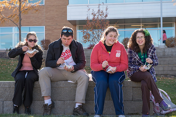 The Alumni Association provided a Potato bar following the celebration photo in the Spori Quad.
