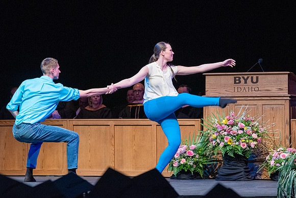 Graduates during convocation for the College of Performing and Visual Arts.