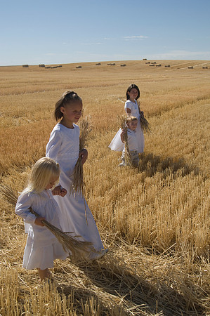 Children in the wheat fields- AUG 2007