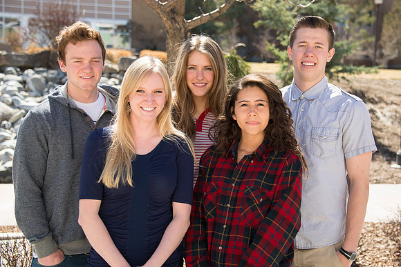 Students Cody Porter, Haley Beutler, Jordan Kuns, Nichole Porter and Imani Rincon.