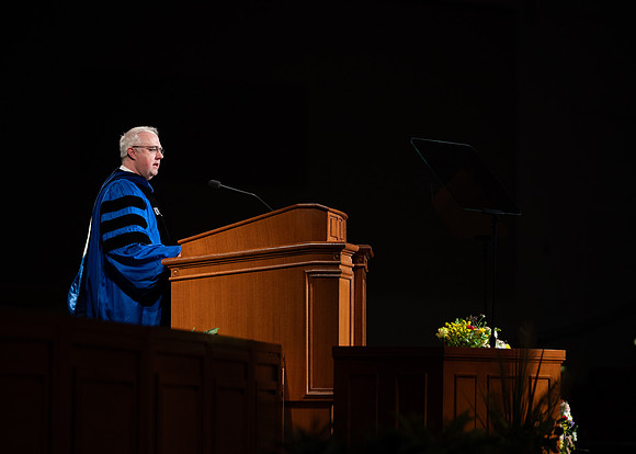 Graduates during convocation for the College of Business and Communication.