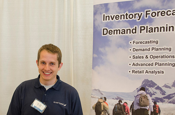 BYU-Idaho students speak to representatives from colleges or companies from their field of study at a career fair held in the I-Center gym