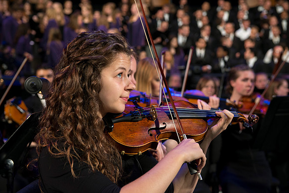 A BYU-Idaho Sacred Music Production performed in the BYU-Idaho Center, conducted by Dallin Hansen and written by Daniel Gawthrop.