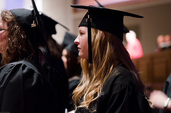 Students gather before, during and after the Graduation Commencement Ceremony.