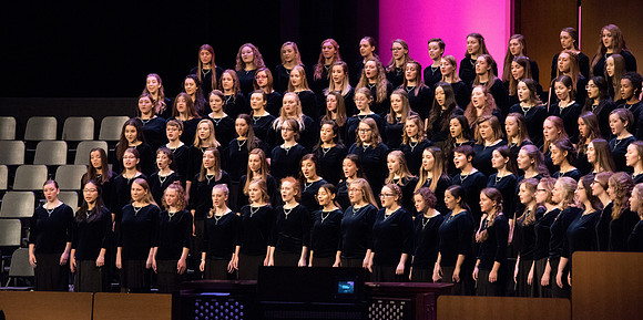 Women's choir perform at the devotional.