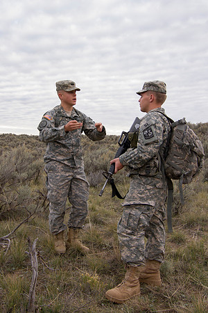 ROTC Cadets go out to the field at Beaver Dick Park to conduct a recon mission.