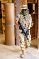 ROTC practices military tatics in an Advantage Airsoft facility.