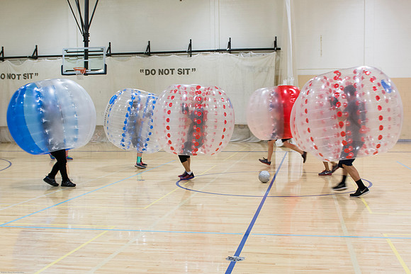 IBC group, Bumper Sportz, offers a fun activity where you get to wear a Zorb ball and play soccer with your friends.