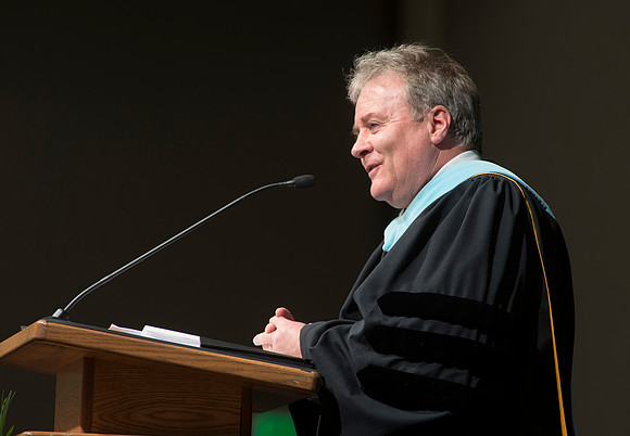 Dean, John Ivers: College of Language and Letters Convocation in the Manwaring Center Ballroom.