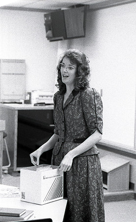 Rhonda Seamons, Elementary Education professor, teaches her students in the classroom. December 1995.