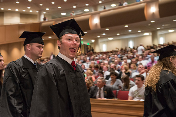 April 2014 Graduation ceremonies in the BYU-Idaho Center.