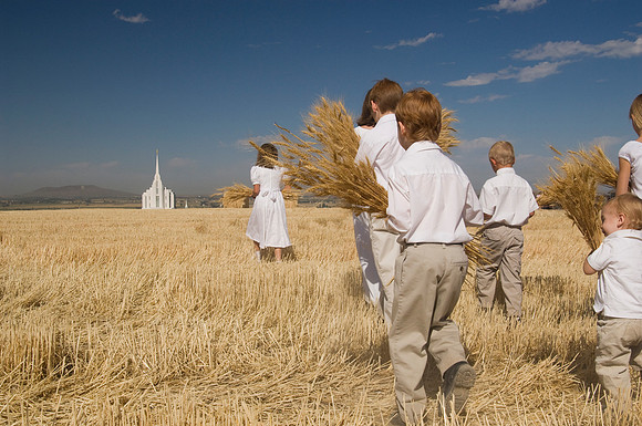 Children in the wheat fields- AUG 2007