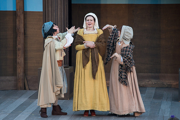 Brigham Young University-Idaho's production of The Shomaker's Holiday performed out in the amphitheatre in front of the McKay Library.