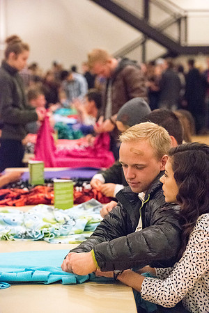 President Gilbert and his wife, Christine host a campus-wide date night for the students and their dates.