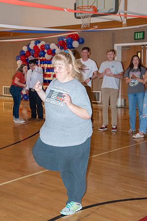 A Fourth of July party at the Hinckley Gym.