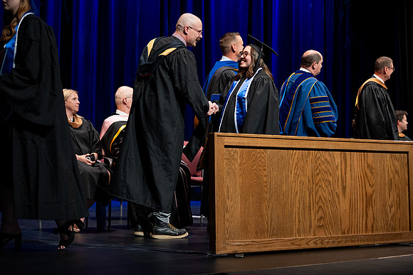 Graduates during convocation for the College of Performing and Visual Arts.