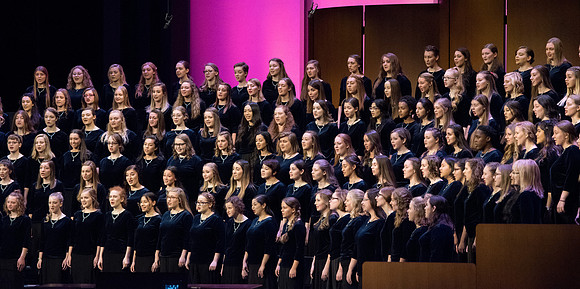 Women's choir perform at the devotional.