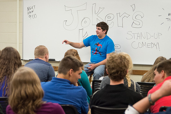 Students have fun at i-night activities before the start of the new semester.