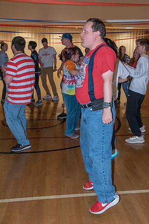 A Fourth of July party at the Hinckley Gym.