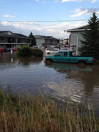 July 15, 2014 Over an inch of rain in less than an hour created a flash flood through Rexburg streets, through a few BYU-Idaho buildings and also flooded several students basement apartments. The even
