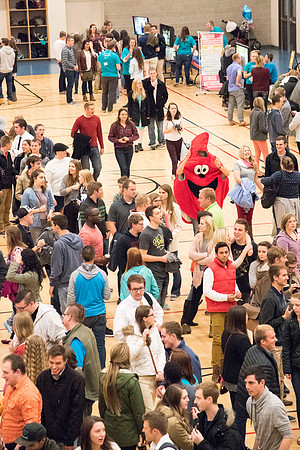 President Gilbert and his wife, Christine host a campus-wide date night for the students and their dates.