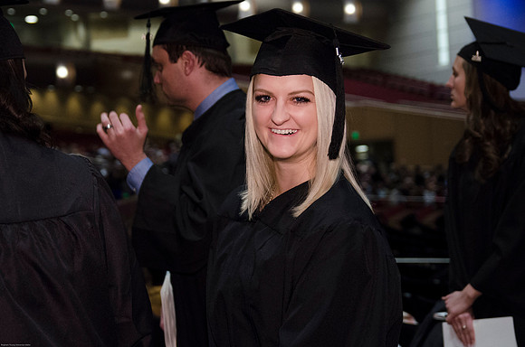 Students gather before, during and after the Graduation Commencement Ceremony.